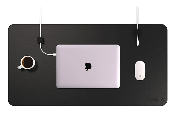 Function101 Desk Mat Pro + 2 Black Cable Blocks